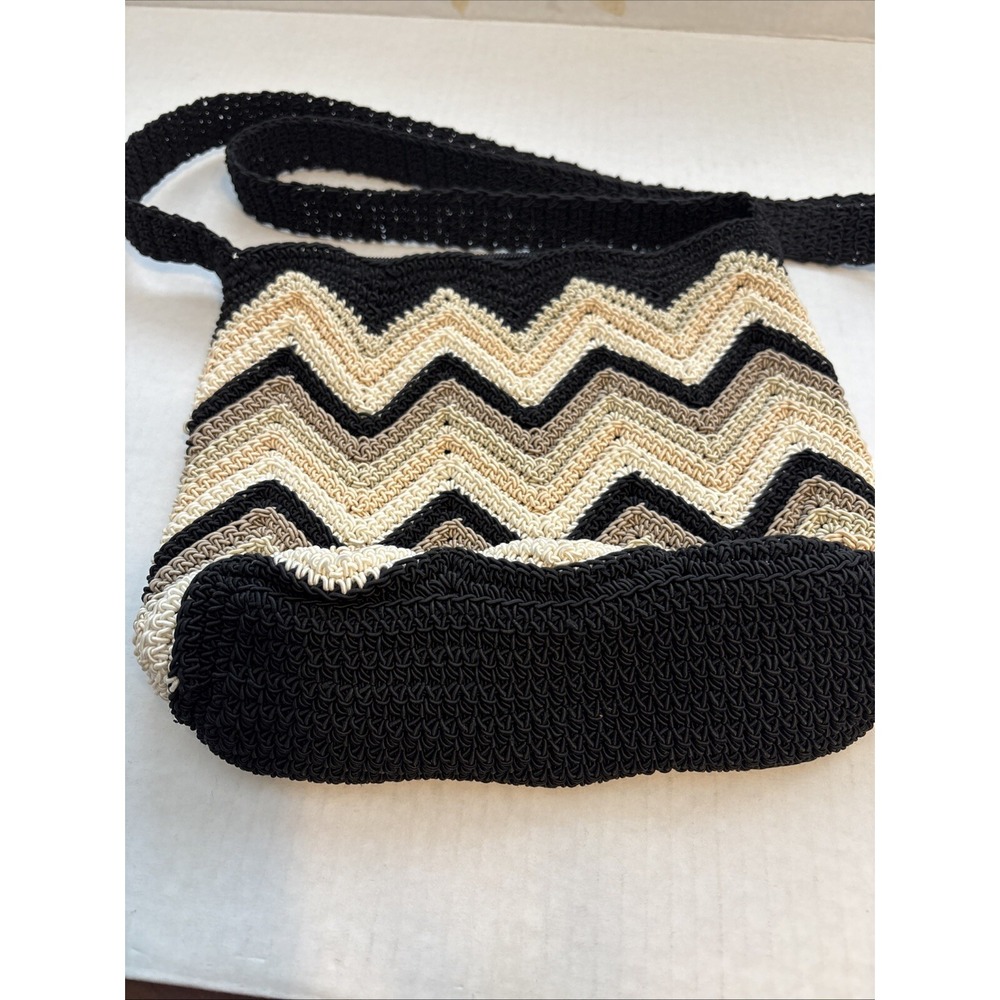 Crochet style Knit Crossbody Bag